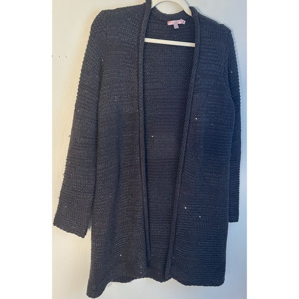 Calypso St. Barth Open Front Sequin Cardigan - Si… - image 3